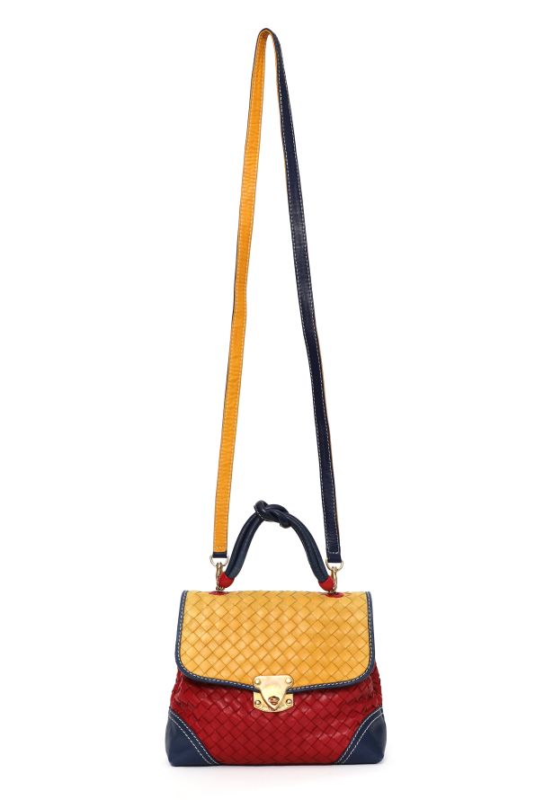 Bottega Veneta Vintage Tricolor Intrecciato Crossbody Bag - 1