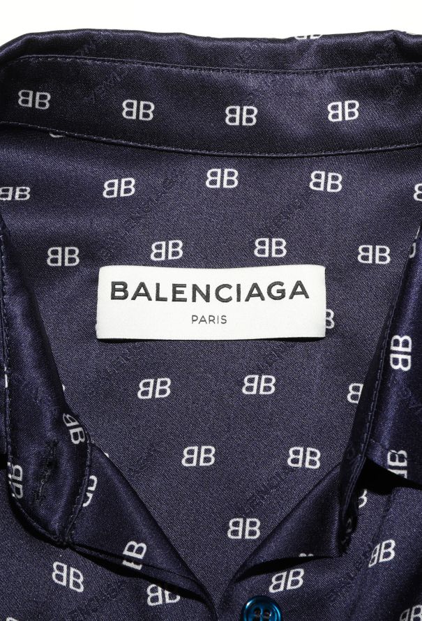 Balenciaga 2017 Silk Logo Blouse - 6 Balenciaga 2017 Silk Logo Blouse - 6