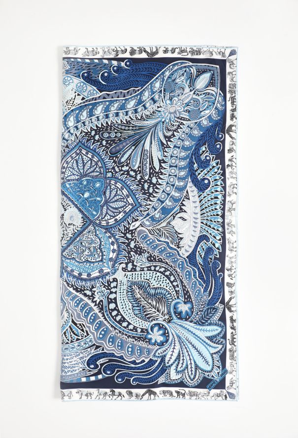Hermès 'Le Jardin de la Maharani' 90cm Silk Carré - 1
