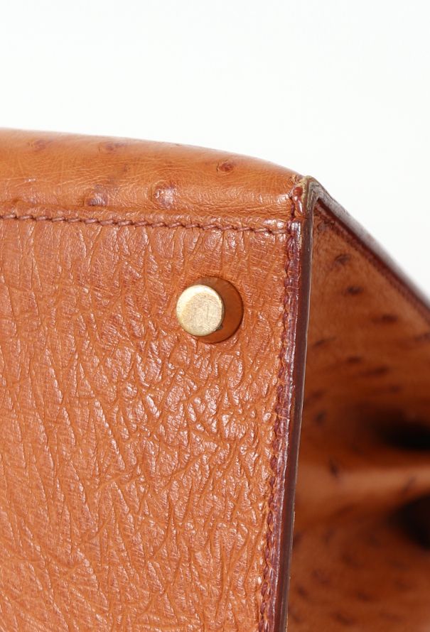 Hermès Gold Ostrich Sellier Kelly 28 - 14 Hermès Gold Ostrich Sellier Kelly 28 - 14