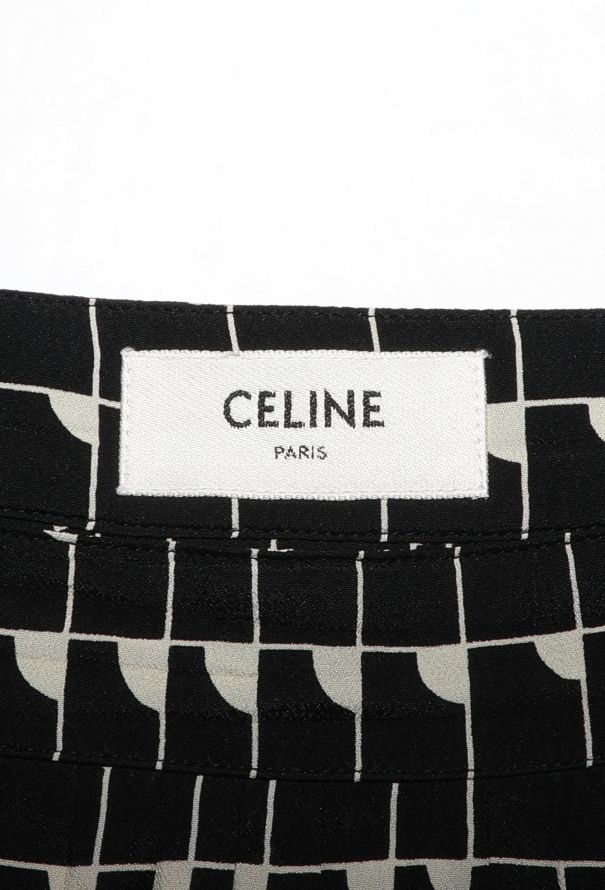 Céline Bicolor Graphic Georgette Skirt - 5