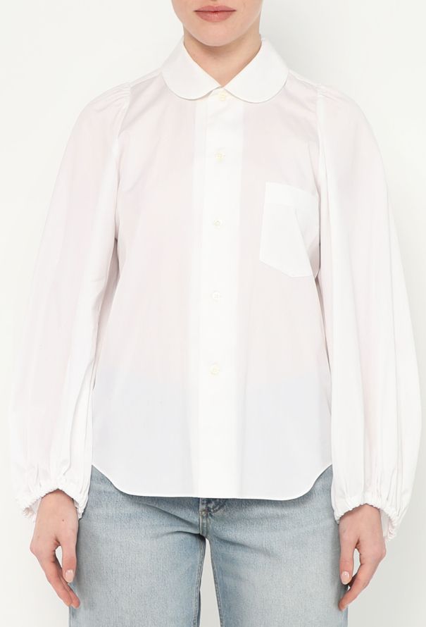 Comme des Garçons Puff Sleeve Poplin Blouse - 1