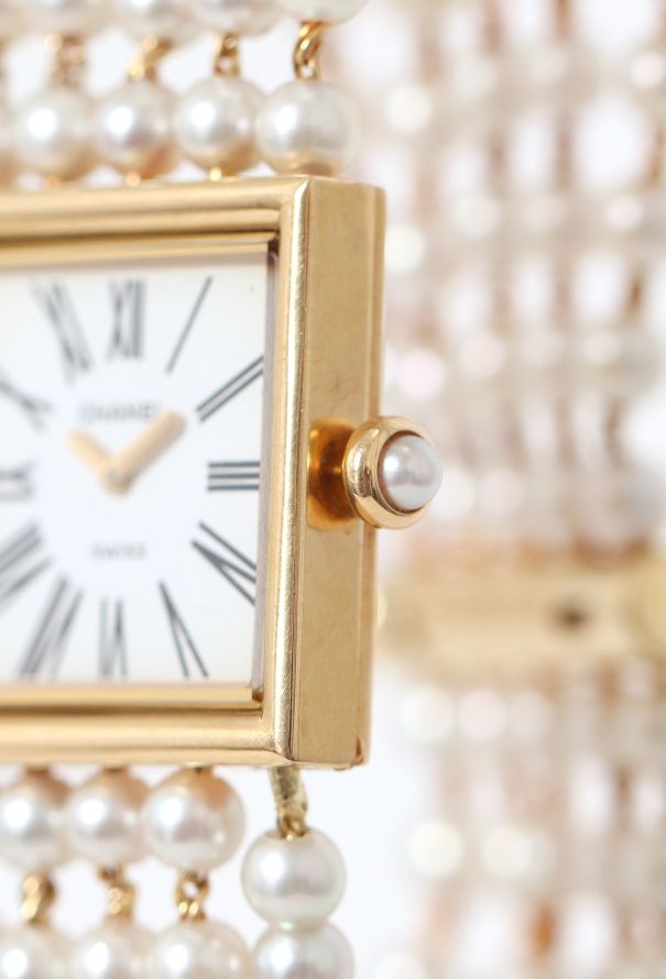 Chanel '80s Mademoiselle 18K Yellow Gold & Pearl Watch - 6 Chanel '80s Mademoiselle 18K Yellow Gold & Pearl Watch - 6
