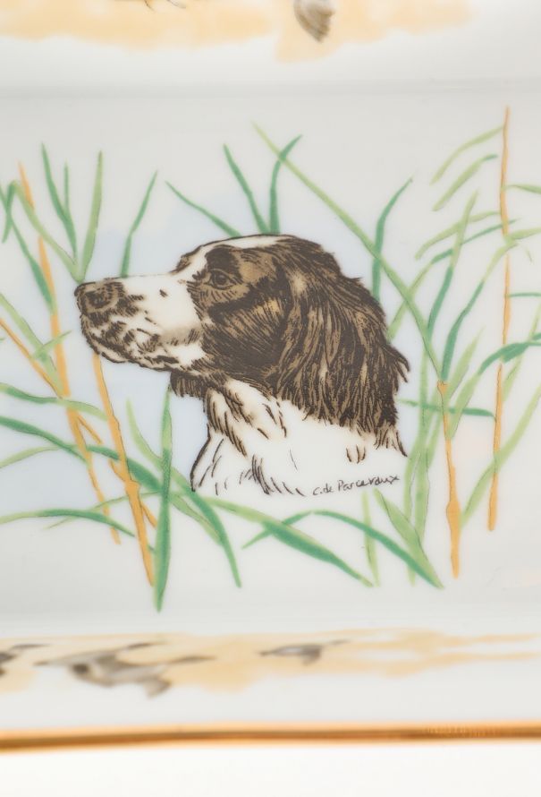 Hermès Porcelain Hunting Dog Ashtray, 1970s - 4