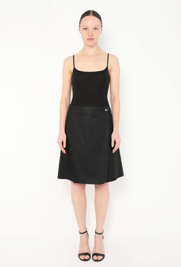 Céline Iridescent Linen Wrap Skirt - 2 Céline Iridescent Linen Wrap Skirt - 2