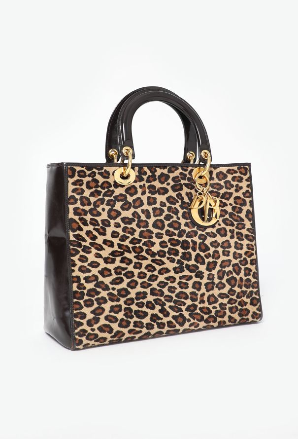 Dior '90s Leopard Large Lady Dior Bag - 3