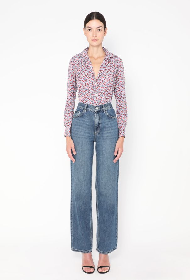 Céline '70s Printed Silk Blouse - 3 Céline '70s Printed Silk Blouse - 3