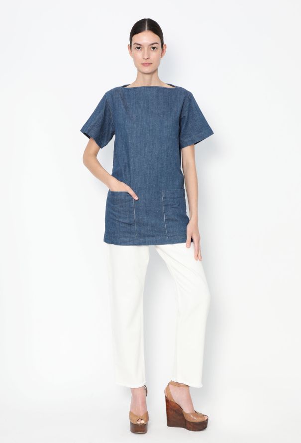Céline S/S 2011 Boat-Neck Denim Tunic - 4