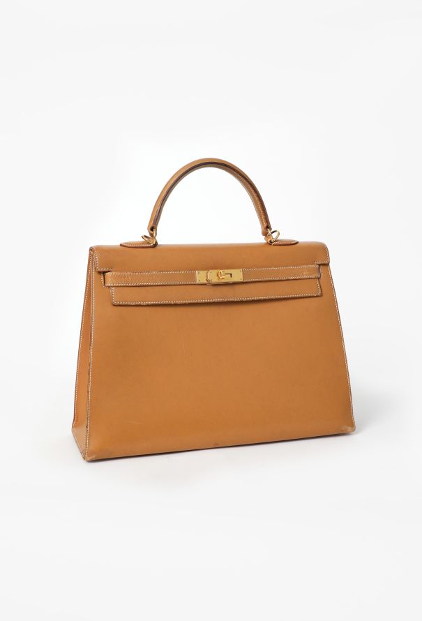 Hermès Vintage Gold Box Kelly Sellier 35 - 7