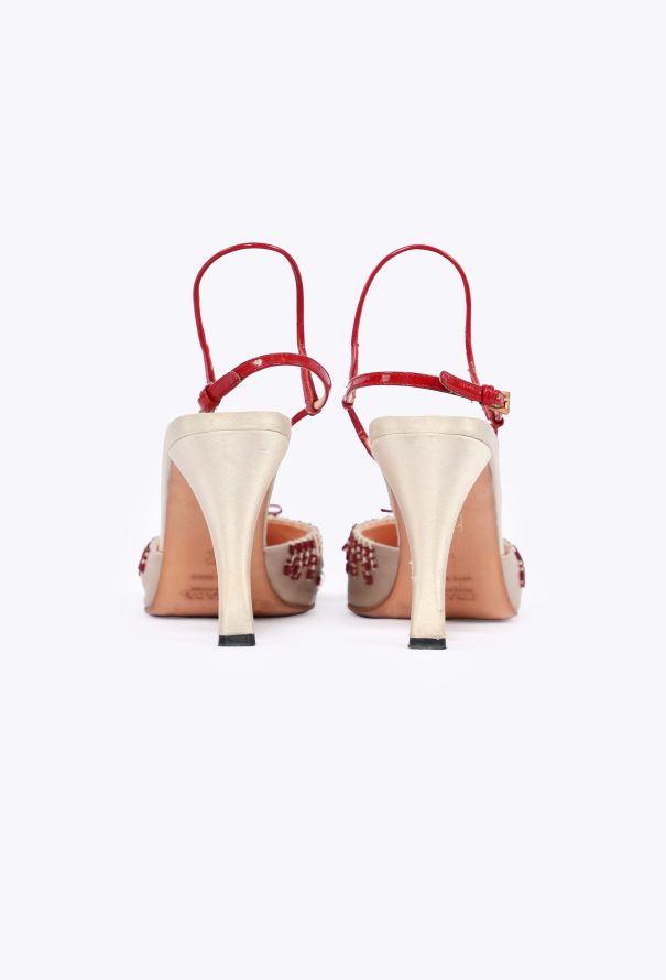 Prada Satin Beaded Heels, 2000 - 4