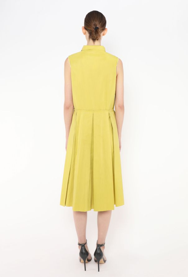 Prada Early 2000s Frayed Pintuck Dress - 4