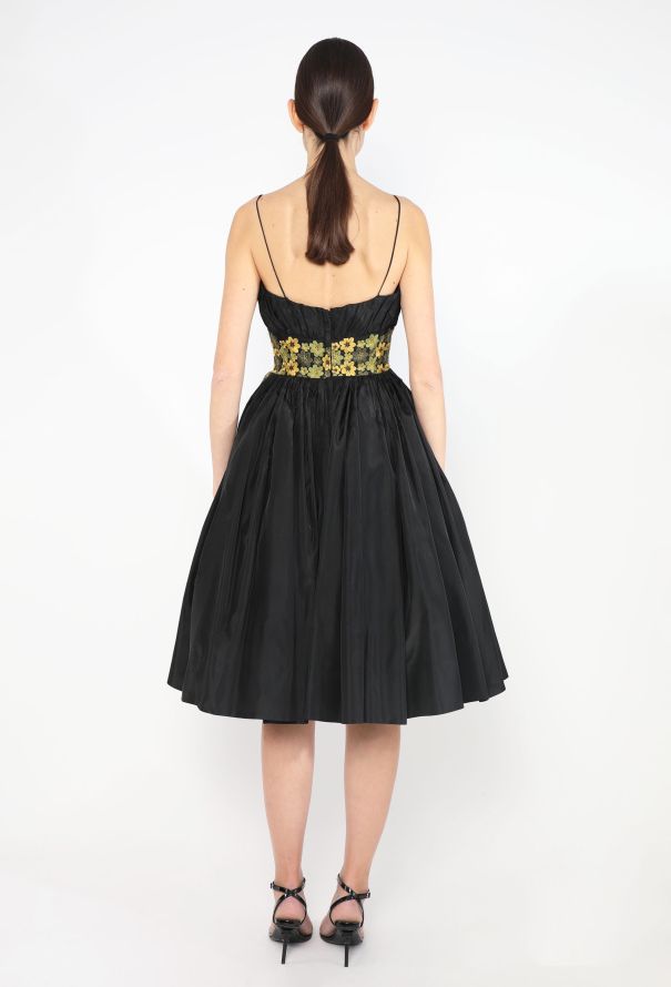 Mitzi Morgan '50s Floral Flared Taffeta Dress - 4 Mitzi Morgan '50s Floral Flared Taffeta Dress - 4