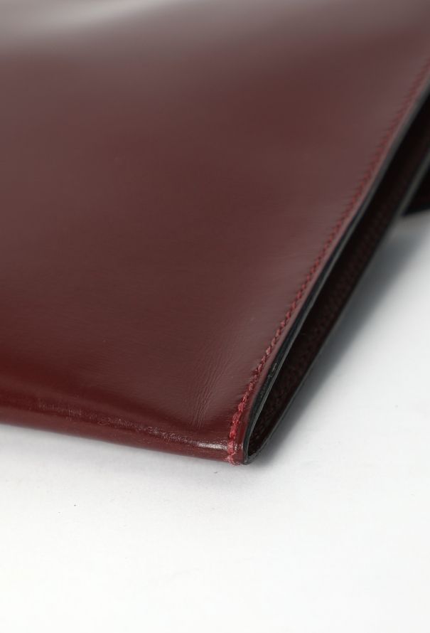 Hermès Vintage Burgundy Box Rio Clutch - 10