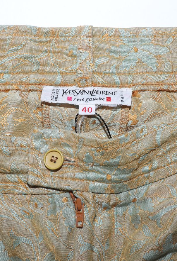 Saint Laurent '80s Floral Jacquard Pants - 5
