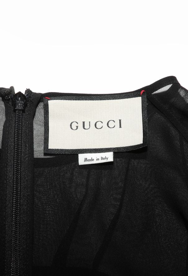 Gucci Resort 2020 Asymmetrical Chiffon Dress - 6