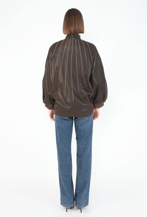 Saint Laurent COLLECTOR 1989 Studded Lambskin Bomber Jacket - 7