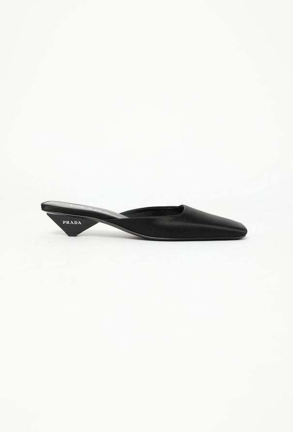Prada 2024 Patent Satin Mules - 1