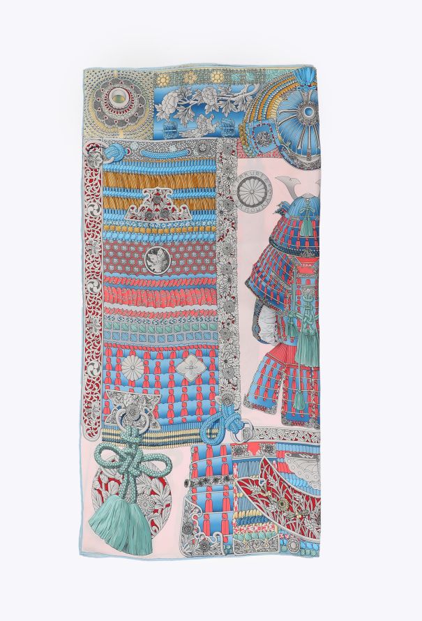 Hermès 2017 'Parures de Samurai' 90cm Silk Carré - 3