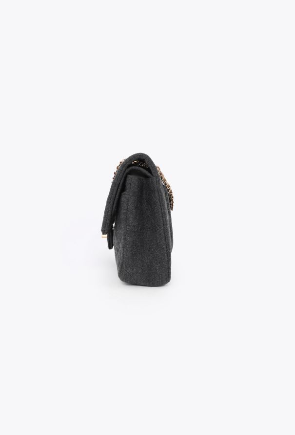 Chanel Grey Jersey Medium Timeless Bag - 6 Chanel Grey Jersey Medium Timeless Bag - 6