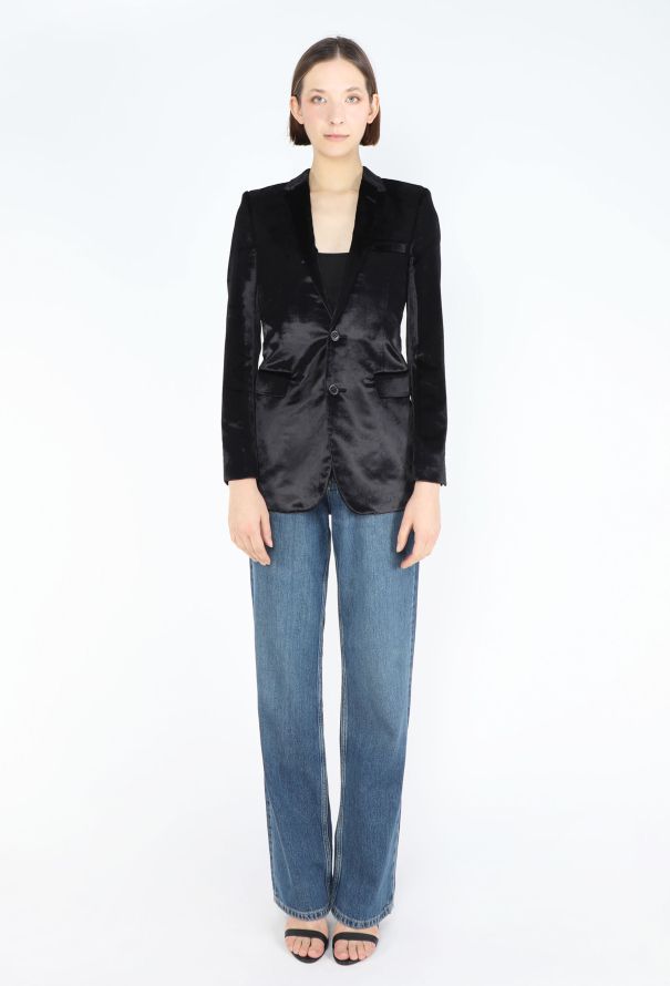 Saint Laurent 2015 Velvet Smoking Blazer - 3