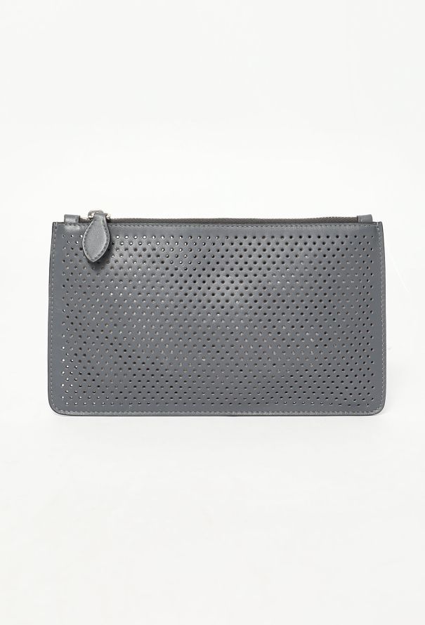 Alaïa Grey Perforated Pouch - 1