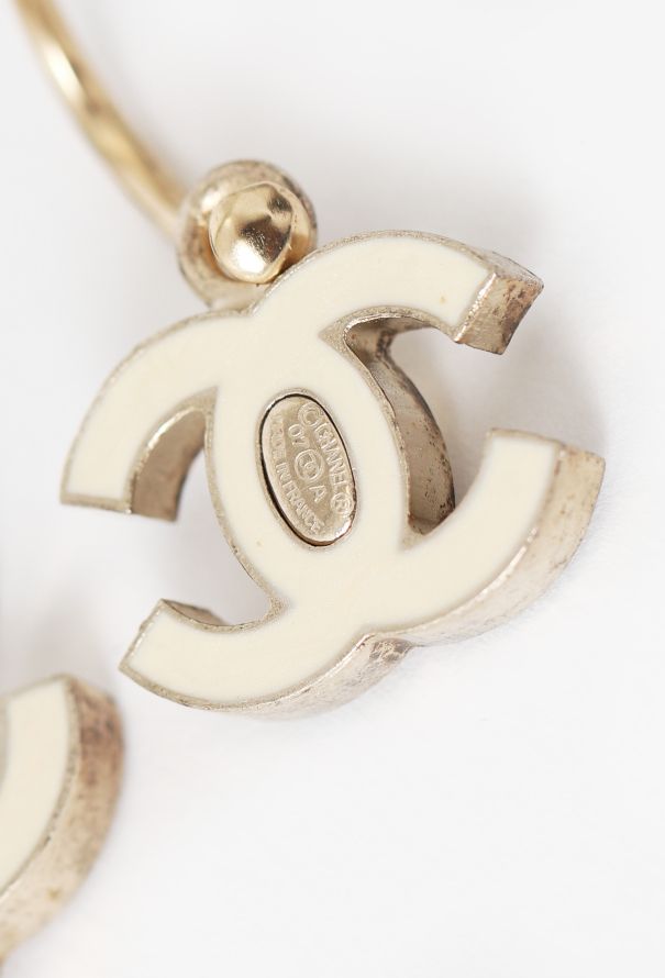 Chanel Embellished 'CC' Drop Earrings - 3 Chanel Embellished 'CC' Drop Earrings - 3