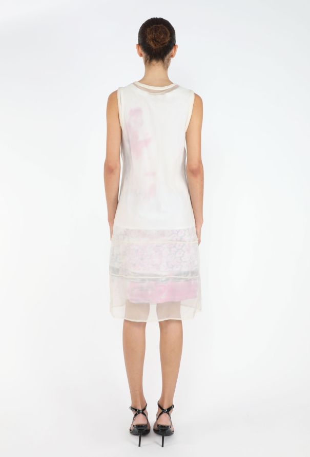 Helmut Lang Rare S/S 1999 Overlay Graphic Dress - 6