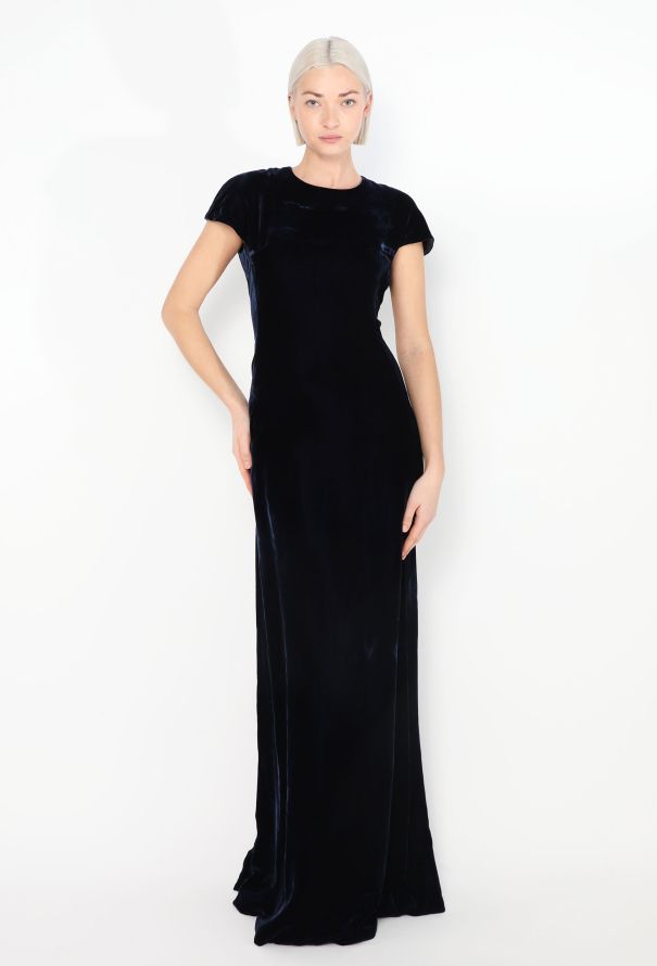 Alaïa Midnight Velvet Evening Dress - 1
