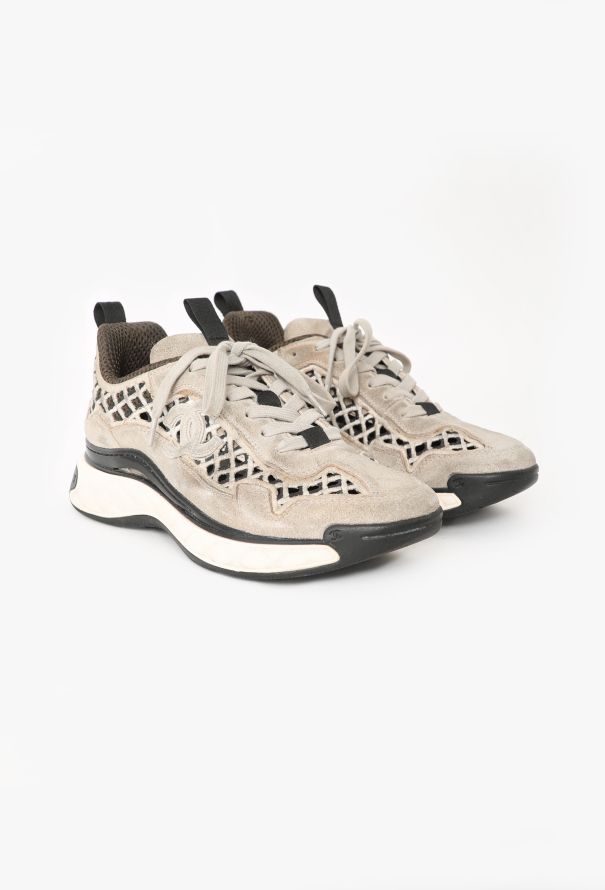 Chanel 2021 Embroidered Suede Sneakers - 2 Chanel 2021 Embroidered Suede Sneakers - 2