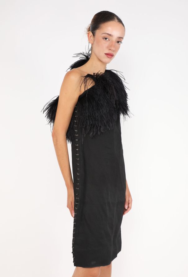 Lanvin Ostrich Feather Eyelet Dress, S/S 2008 - 4