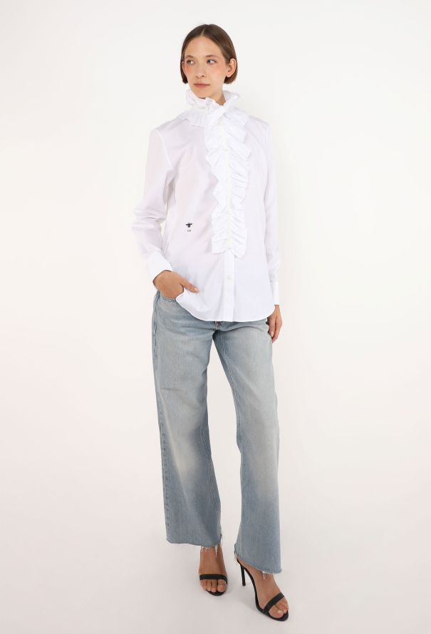 Dior Ruffled Cotton Blouse, 2023 - 3