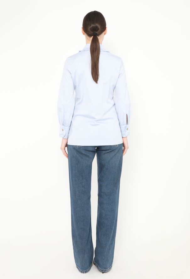 Gucci Ruffled Trim Cotton Shirt - 4