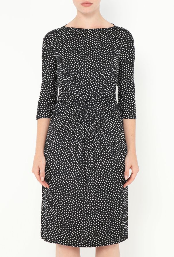 Dior Ruched Silk Polka Dot Dress - 2 Dior Ruched Silk Polka Dot Dress - 2