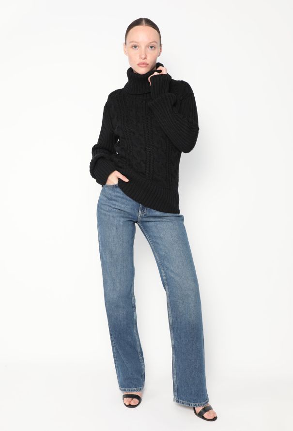 Miu Miu Early 2000s Cable-knit Turtleneck - 1