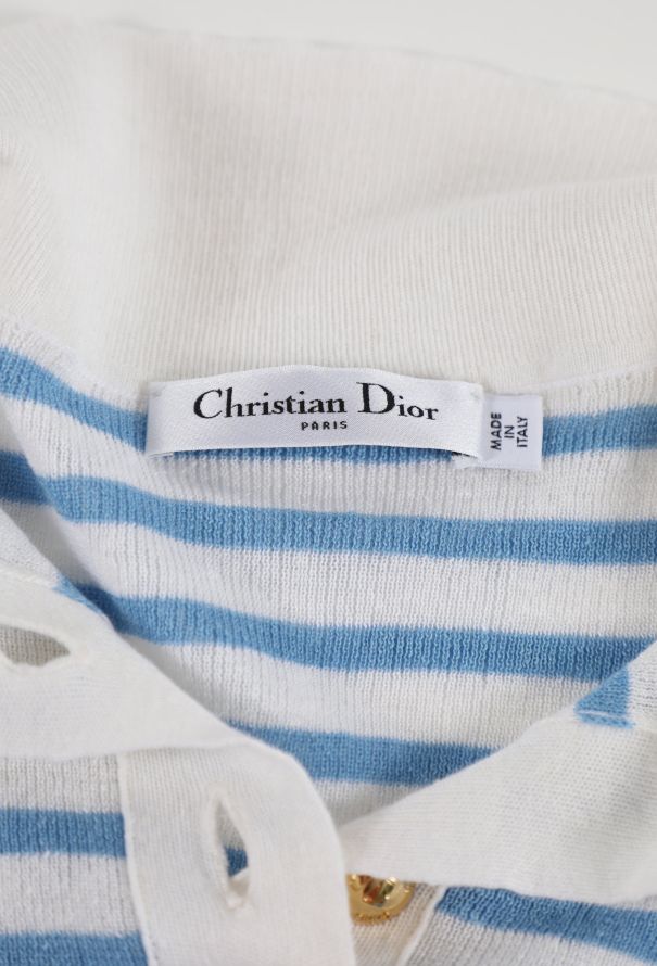 Dior 2022 Striped Knit Polo - 6