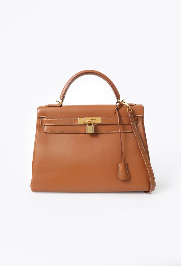 Hermès Rare Vintage Gold Chamonix Kelly Retourné 32 - 4