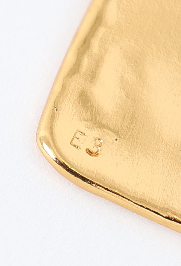 Saint Laurent Vintage Hammered Logo Sautoir - 6 Saint Laurent Vintage Hammered Logo Sautoir - 6