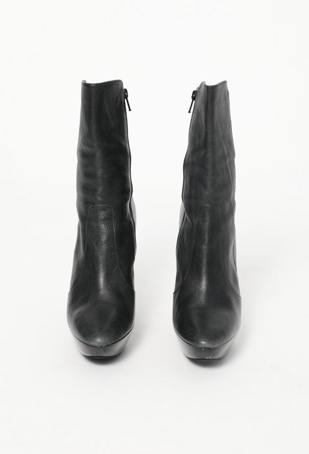 Balenciaga F/W 2004 Leather Wedge Boots - 4 Balenciaga F/W 2004 Leather Wedge Boots - 4