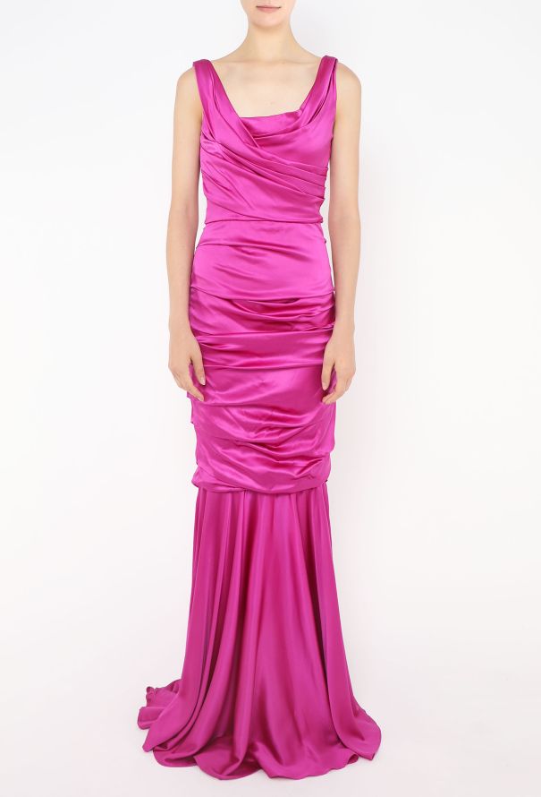 Dolce & Gabbana Late '90s Draped Charmeuse Gown - 4