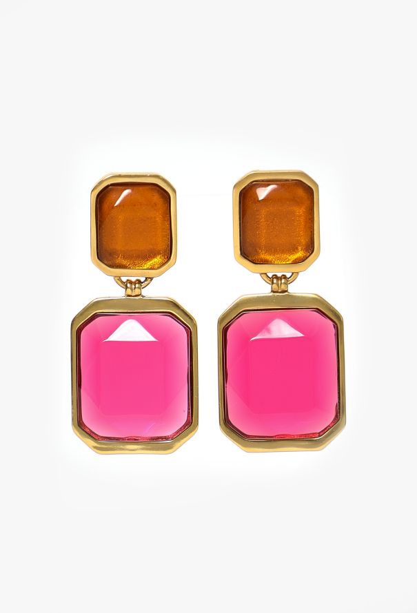 Saint Laurent S/S 2022 Gem Clip-On Earrings - 1