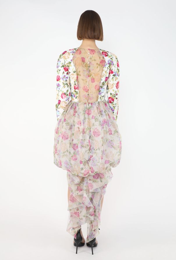 Azzaro Vintage Floral Chiffon Cocktail Dress - 6