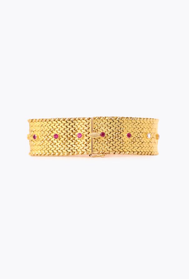 Vintage Fine Jewelry 18k Yellow Gold Bracelet & Rubies - 6 Vintage Fine Jewelry 18k Yellow Gold Bracelet & Rubies - 6