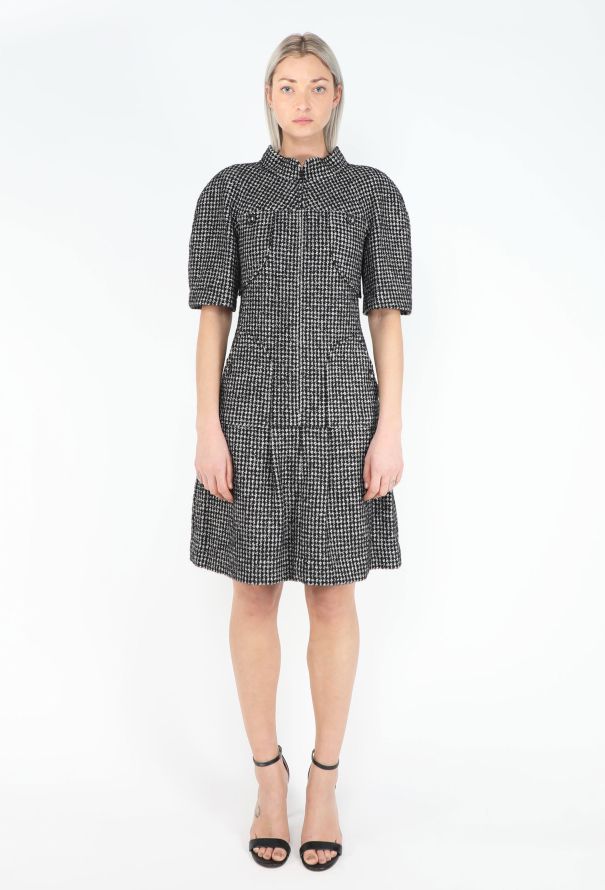 Chanel 2014 Tweed Houndstooth Dress - 1