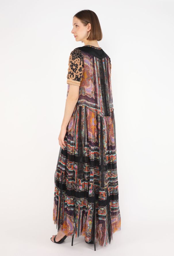 Dries Van Noten Beaded Chiffon Maxi Dress, F/W 2008 - 5
