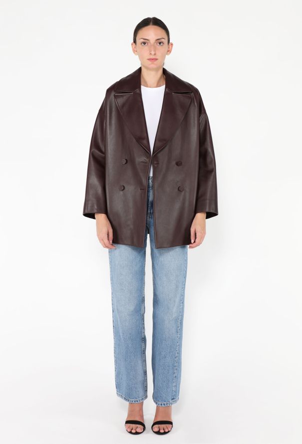Hermès F/W 2024 Calfskin Fur Collar Peacoat - 3 Hermès F/W 2024 Calfskin Fur Collar Peacoat - 3