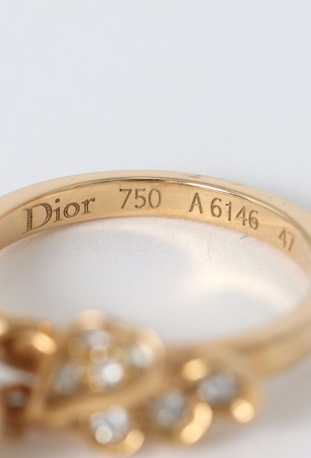 Dior 18k Yellow Gold, Pearl & Diamond Ring - 6 Dior 18k Yellow Gold, Pearl & Diamond Ring - 6