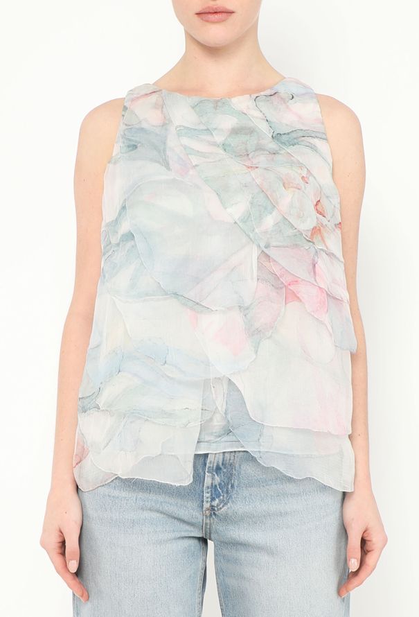 Chanel Aquarel Silk Chiffon Blouse - 1