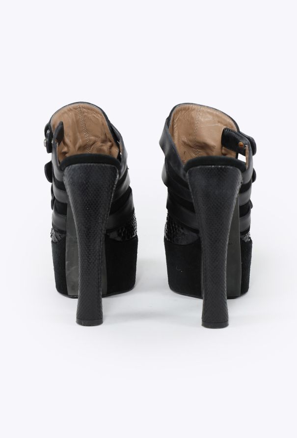 Proenza Schouler F/W 2010 Embossed Platform Mules - 5