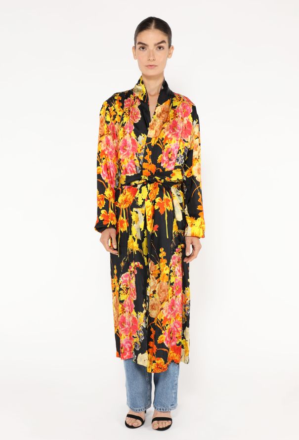 Dries Van Noten x Christian Lacroix S/S 2020 Peony Graphic Robe - 1