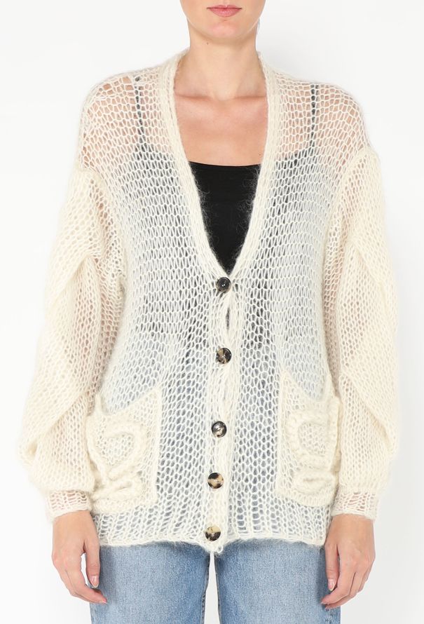 Loewe 2022 Mohair Anagram Cardigan - 1